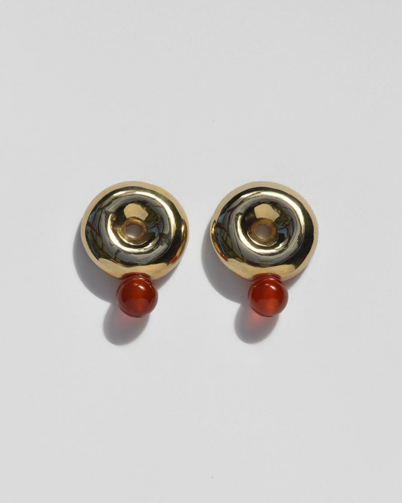 Albers Earrings in Carnelian