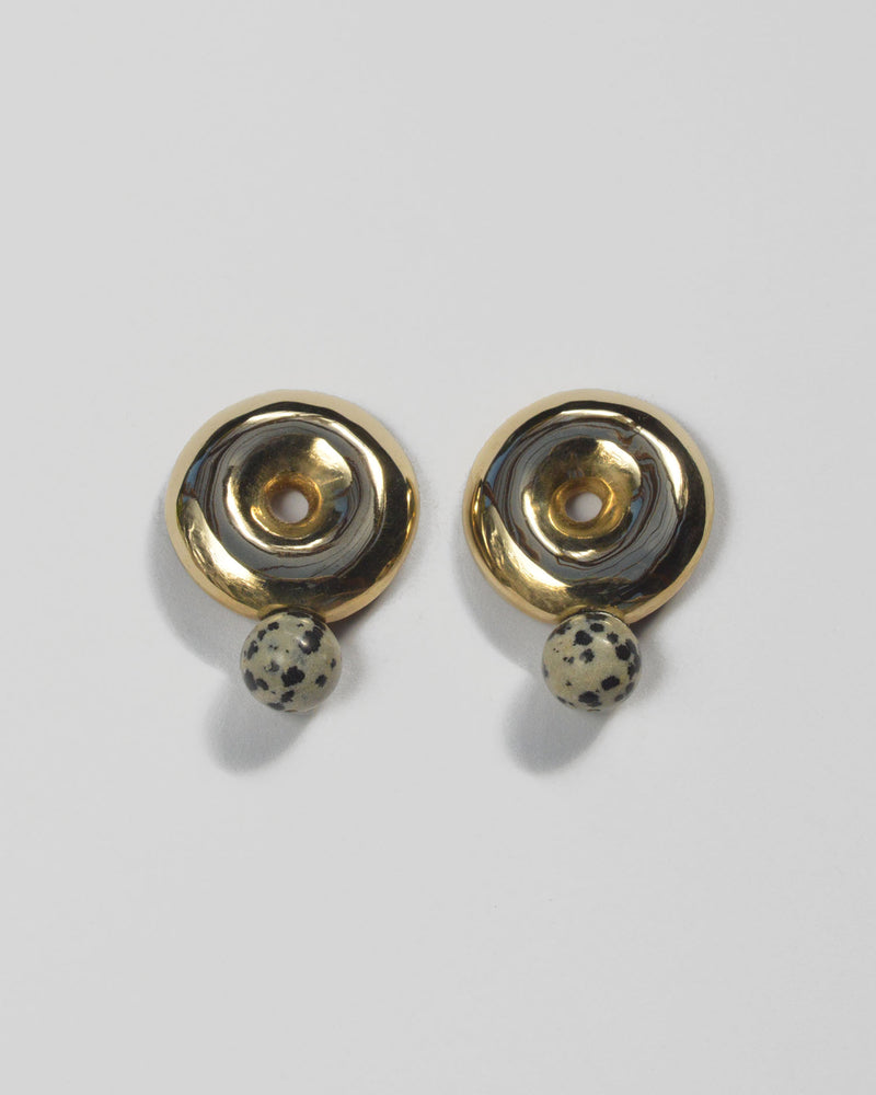 Albers Earrings in Dalmatian Jasper