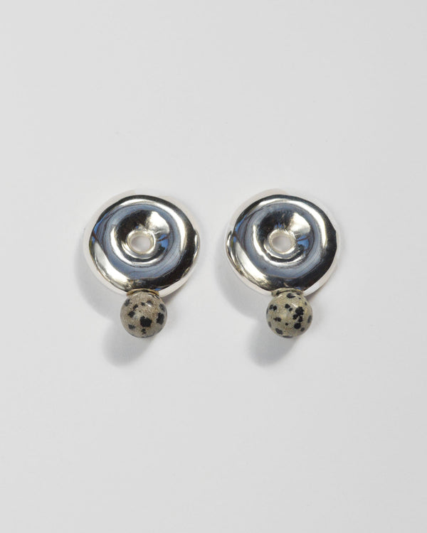 Albers Earrings in Dalmatian Jasper