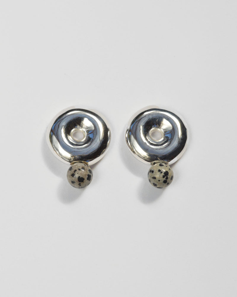 Albers Earrings in Dalmatian Jasper