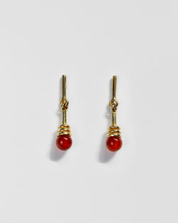 Alma Earrings in Carnelian