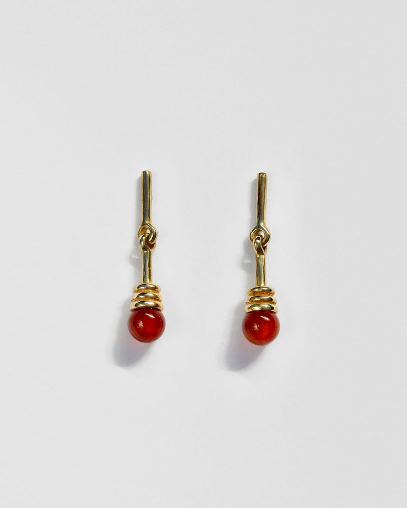 Alma Earrings in Carnelian