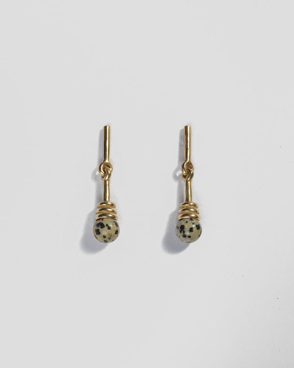 Alma Earrings in Dalmatian Jasper