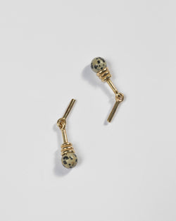 Alma Earrings in Dalmatian Jasper