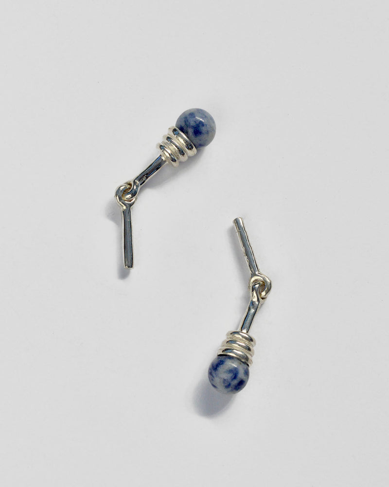 Alma Earrings in Blue Jasper