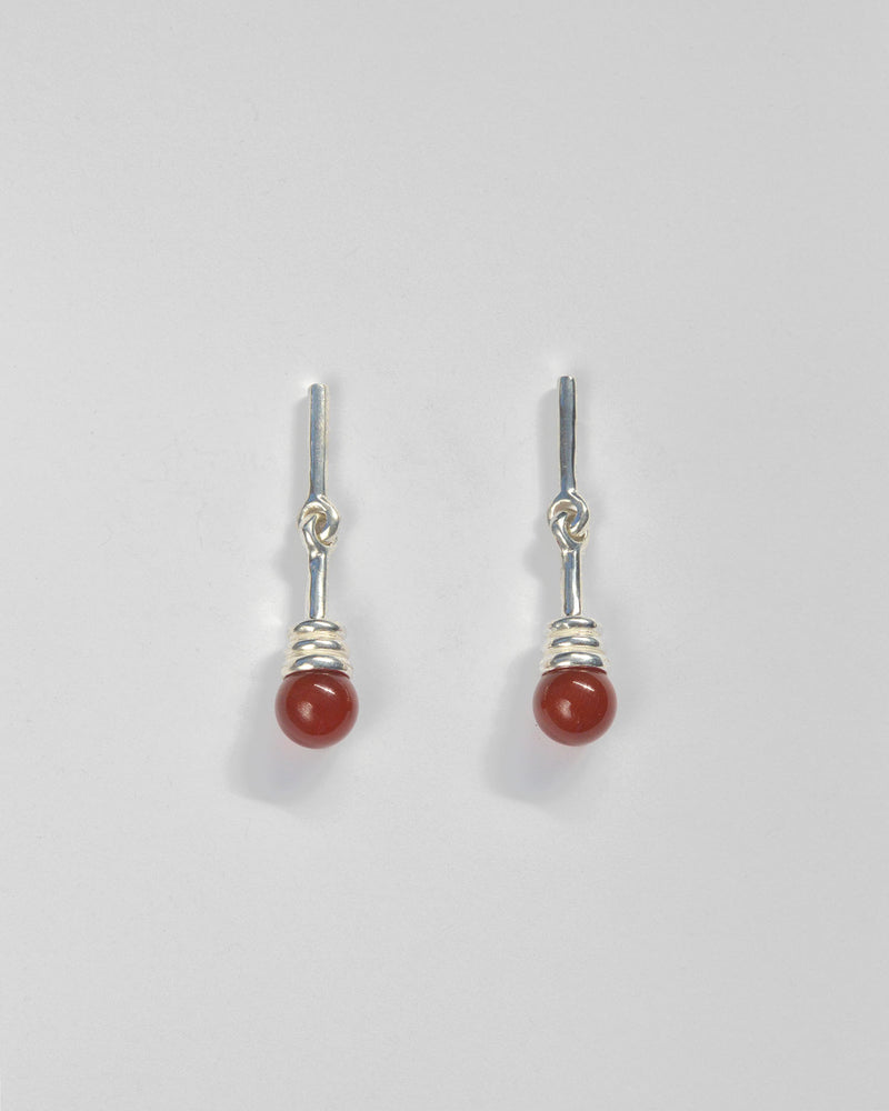 Alma Earrings in Carnelian