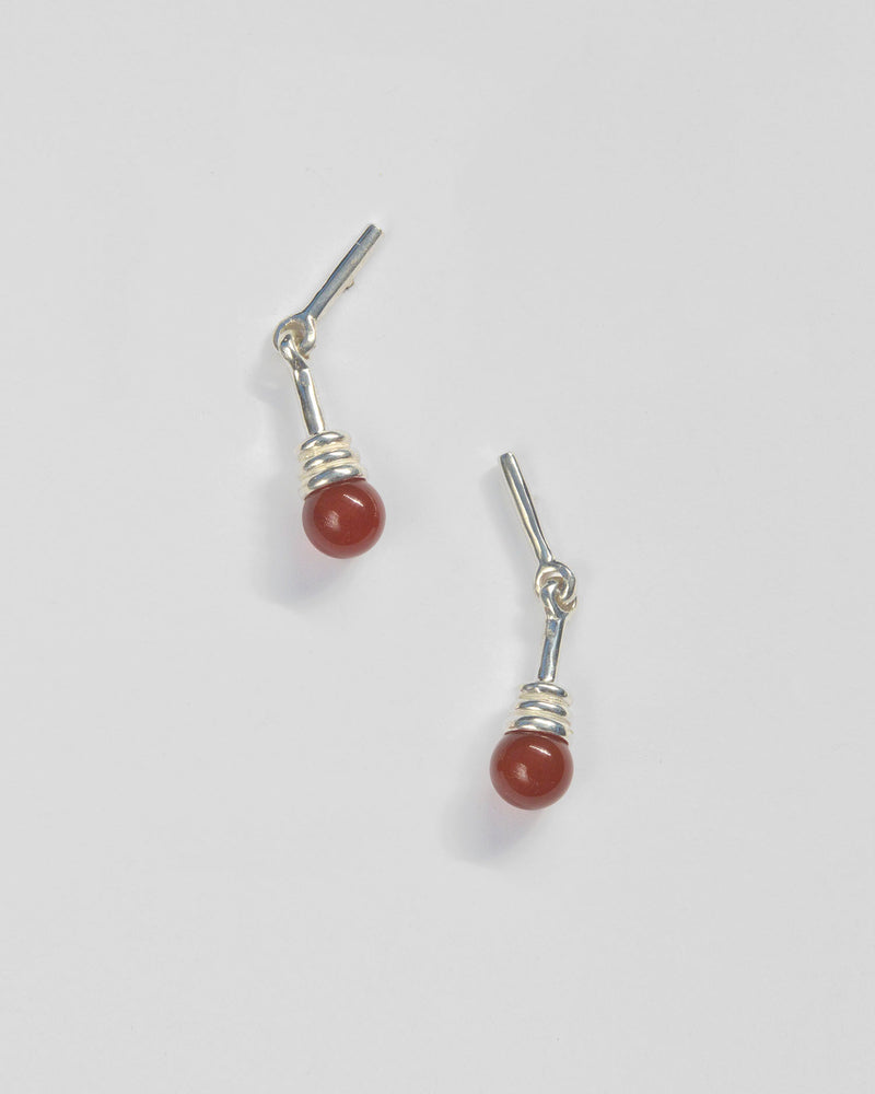Alma Earrings in Carnelian