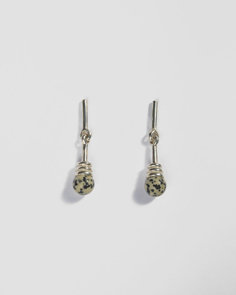 Alma Earrings in Dalmatian Jasper