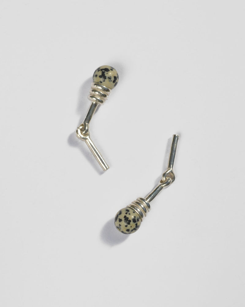 Alma Earrings in Dalmatian Jasper