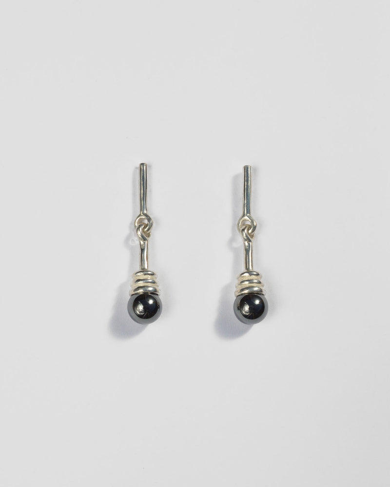 Alma Earrings in Hematite