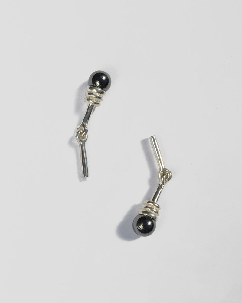 Alma Earrings in Hematite