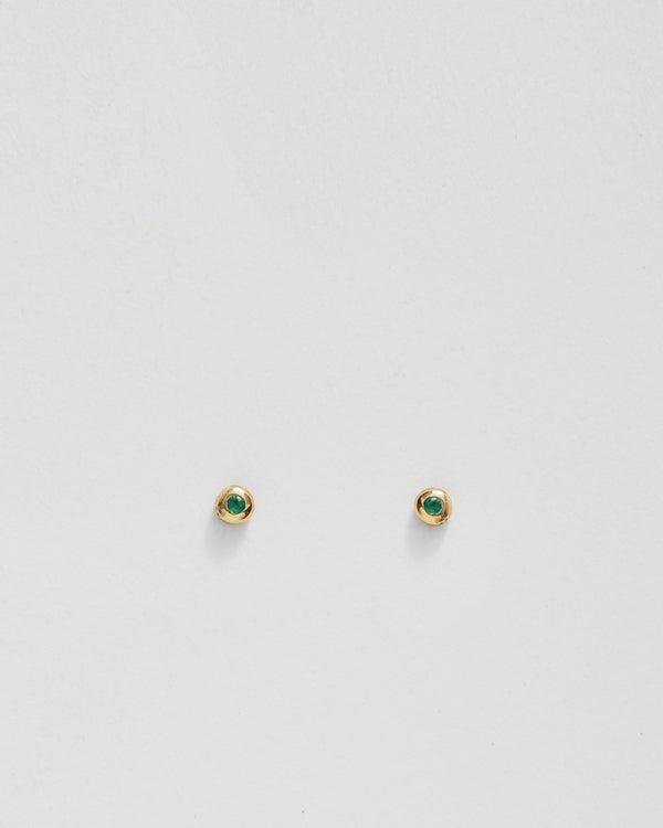 Domi Studs with Emerald