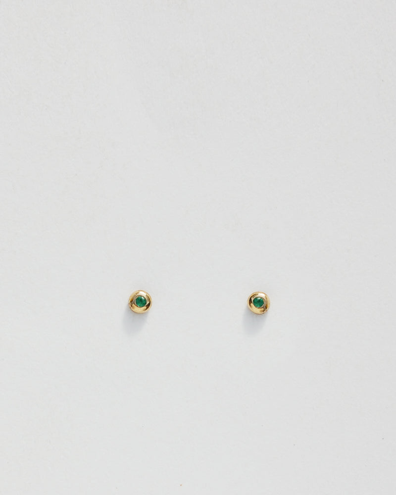 Domi Studs with Emerald