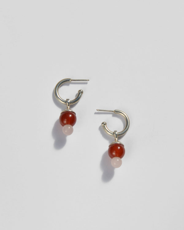 Gunta Earrings in Carnelian