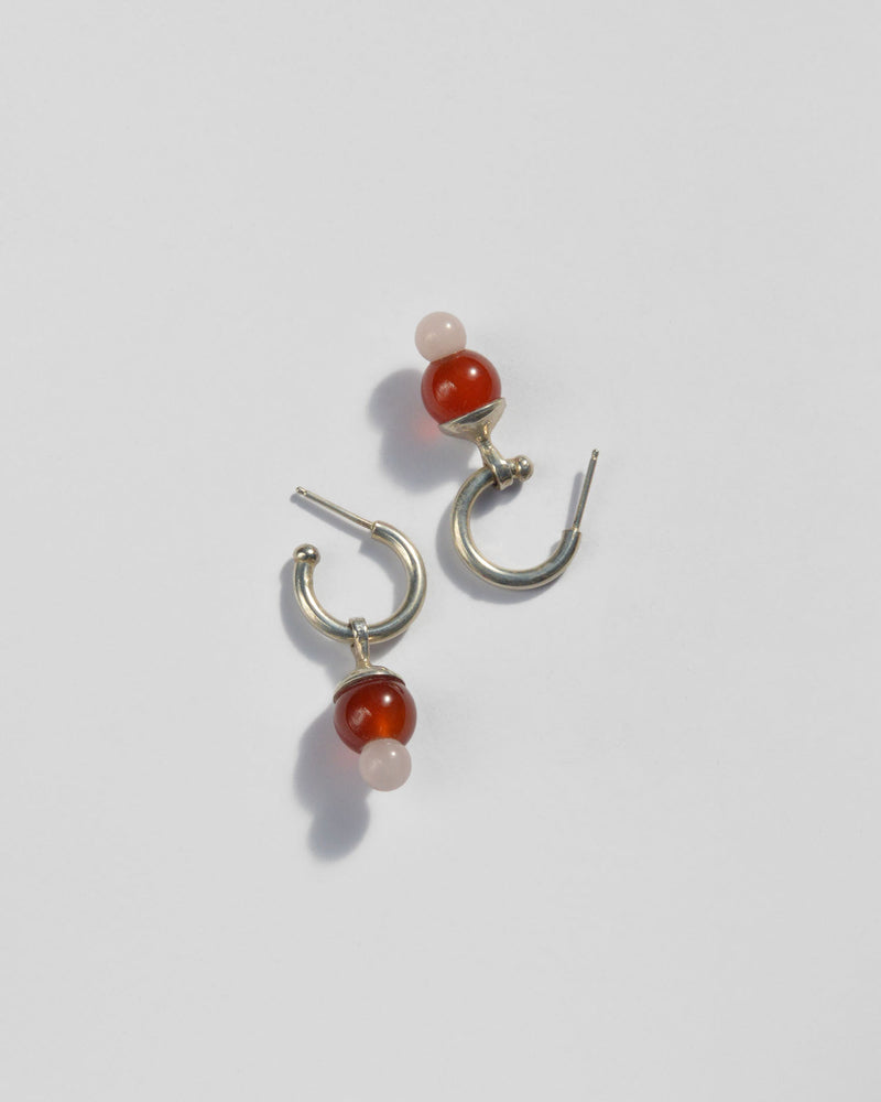Gunta Earrings in Carnelian