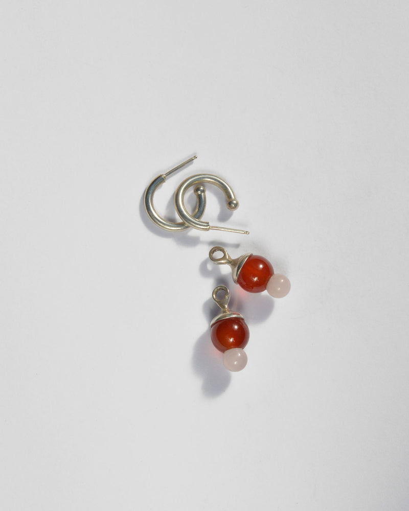 Gunta Earrings in Carnelian