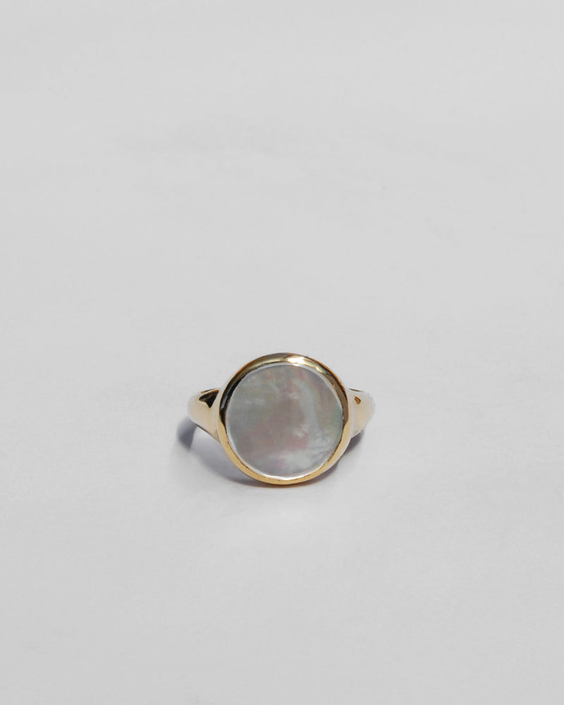 Lacuna Ring in Mother of Pearl