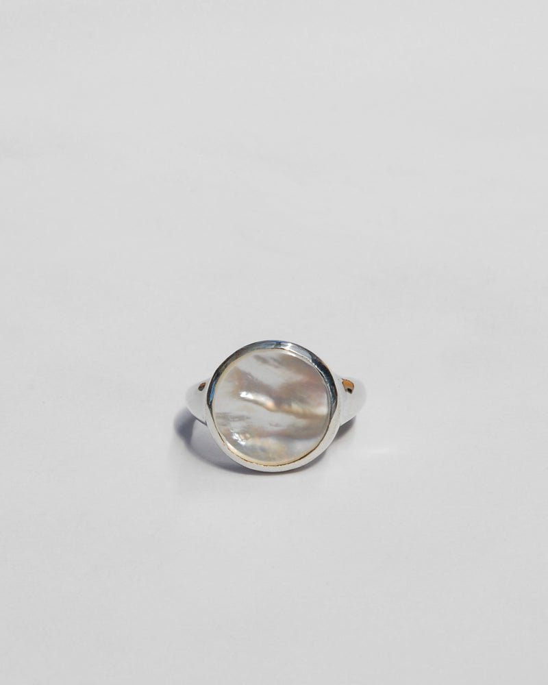 Lacuna Ring in Mother of Pearl