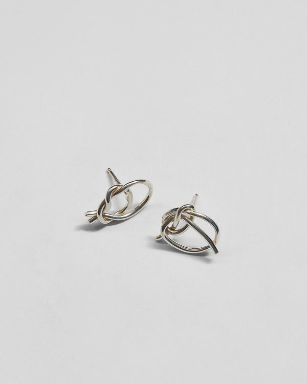 Large Knot Studs in Sterling Silver