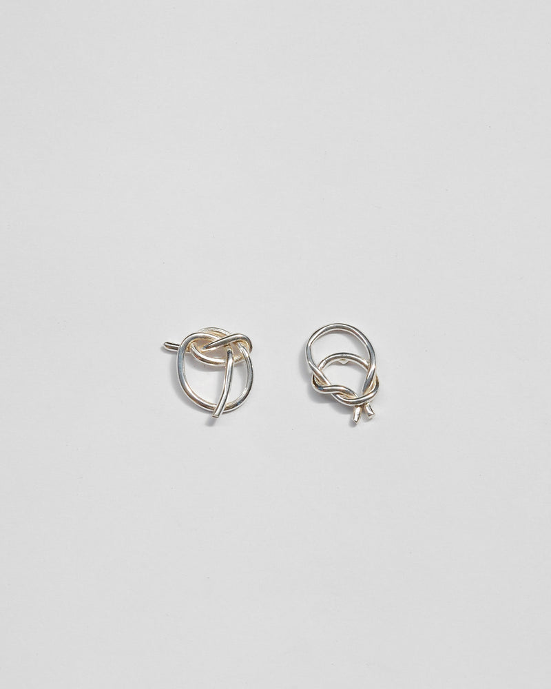 Large Knot Studs in Sterling Silver