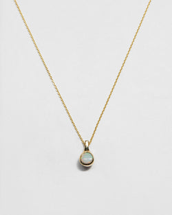 Opal Dot Necklace in Gold