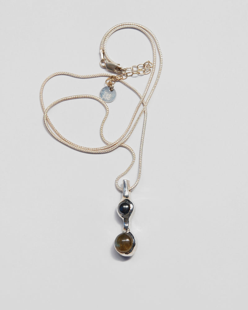 Soror Necklace in Labradorite and Hematite