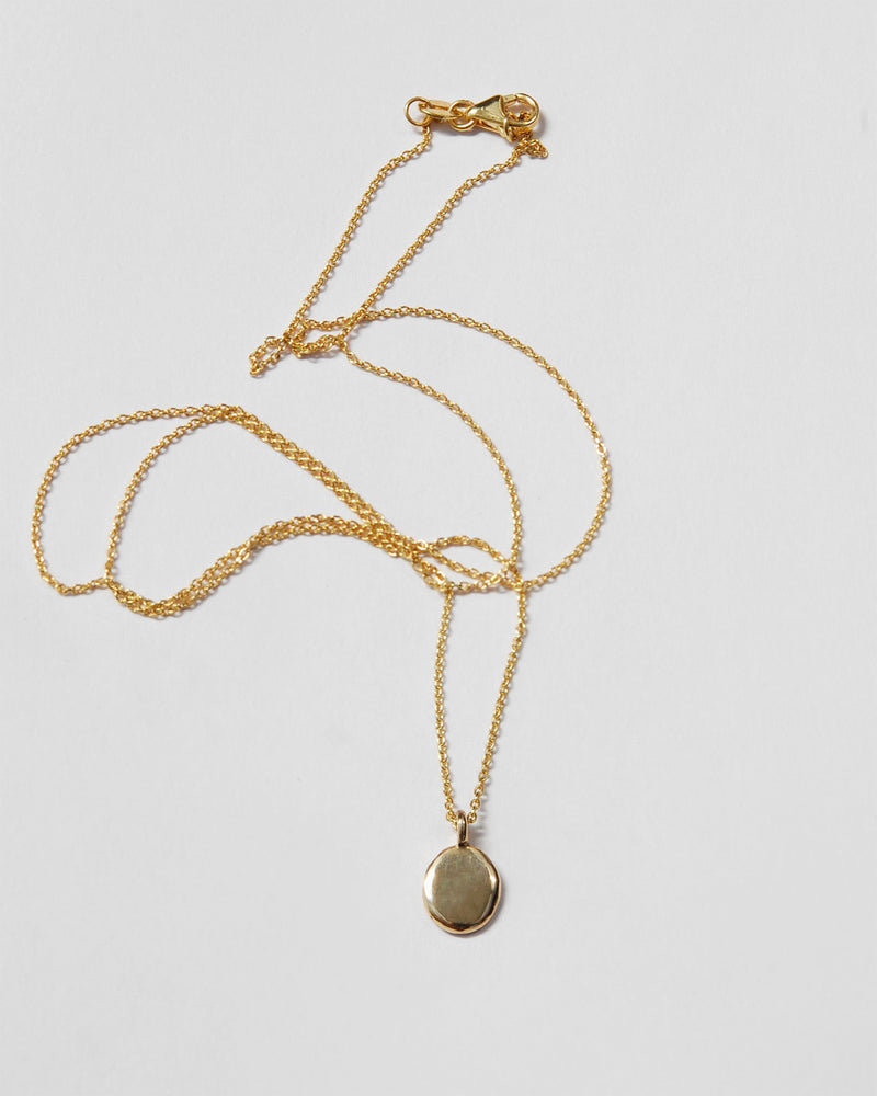 Tiny Drop Necklace in 14k Gold