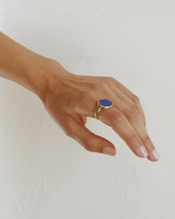 Lacuna Ring in Lapis & Gold