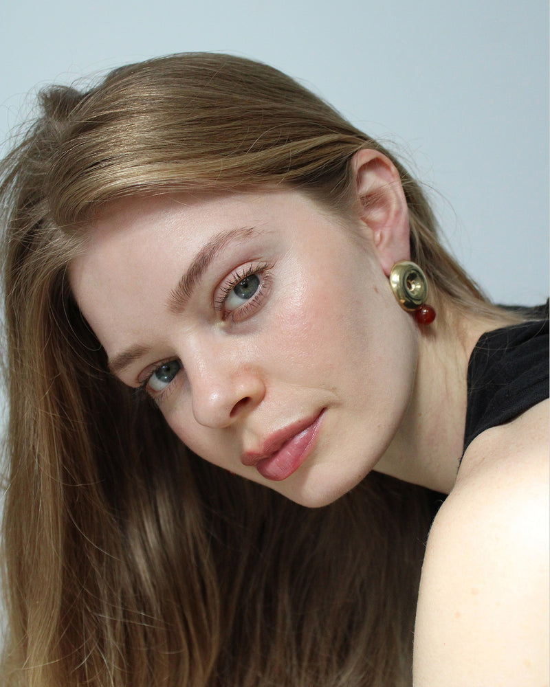 Albers Earrings in Carnelian
