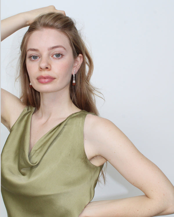 Alma Earrings in Carnelian