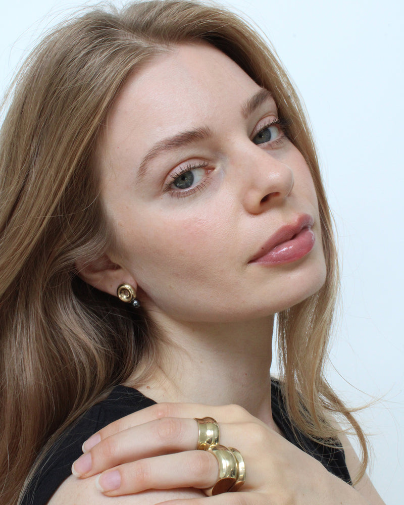 Anni Earrings in Hematite