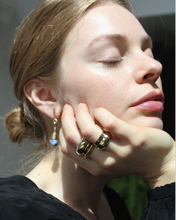 Alma Earrings in Blue Jasper