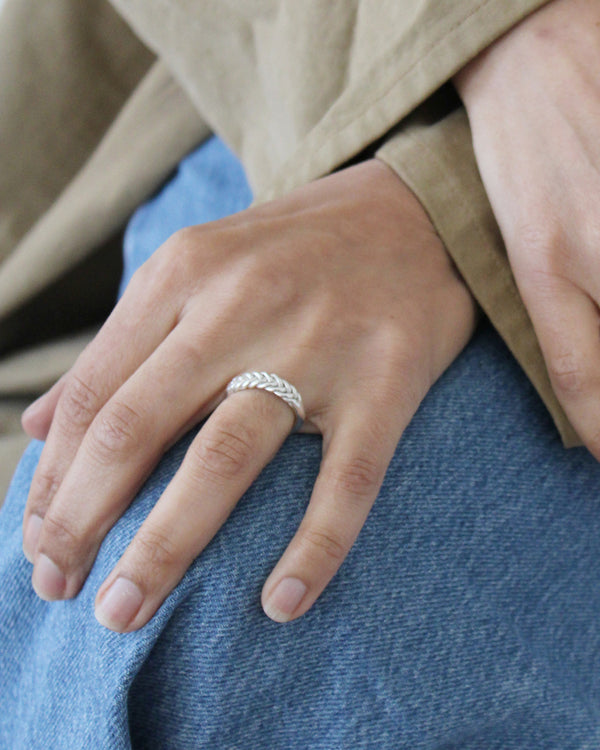 Five Strand Braid Ring in Silver