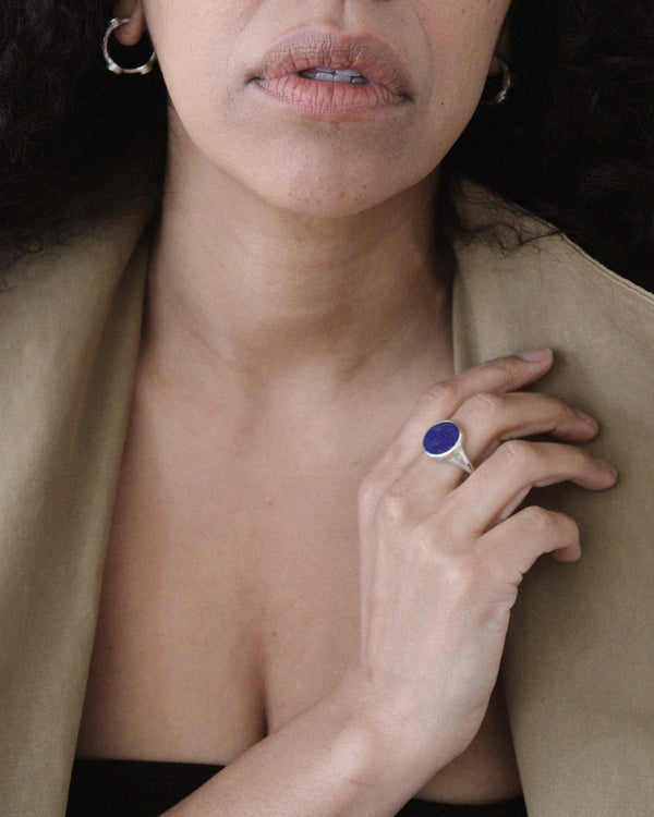 Lacuna Ring in Lapis