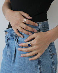 Lacuna Ring in Lapis